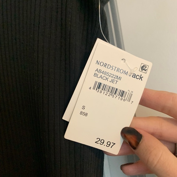 Black Collared Ribbed Dress - Picture 4 of 4